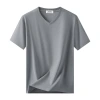 Youth Silk Modal base layer short-sleeved T-shirt for men, 2025 new summer style, high-end ice silk breathable half-sleeve Item Picture